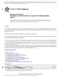 ASTM E1259-23 REDLINE ASTM E1259-23 - Standard Practice for Evaluation of Antimicrobials in Liquid Fuels Boiling Below 390 °C - Page 1 preview