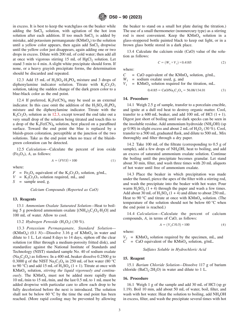 ASTM D50-90(2023) - Standard Test Methods for Chemical Analysis of Yellow, Orange, Red, and Brown Pigments   Containing Iron and Manganese