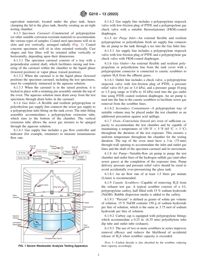 ASTM G210-13(2023) - Standard Practice for Operating the Severe Wastewater Analysis Testing Apparatus