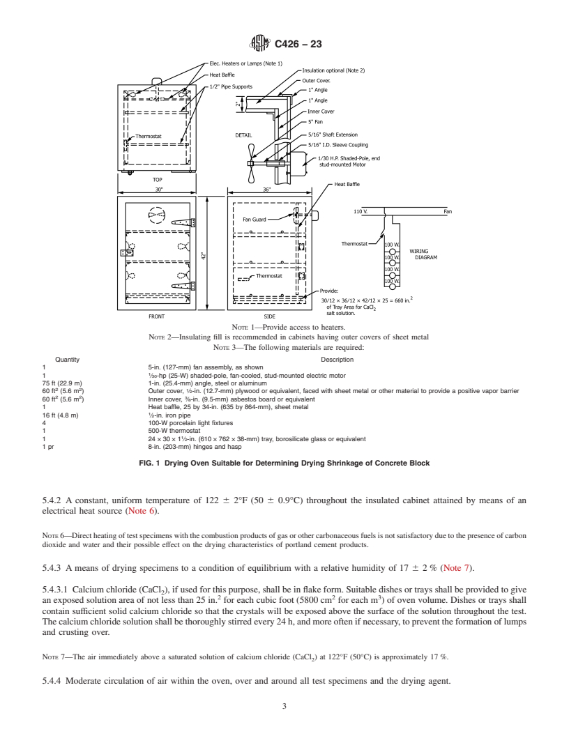 REDLINE ASTM C426-23 - Standard Test Method for Linear Drying Shrinkage of Concrete Masonry Units
