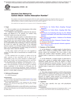 ASTM D1510-23 - Standard Test Method for  Carbon Black—Iodine Adsorption Number