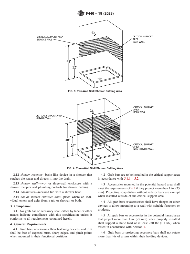 ASTM F446-19(2023) - Standard Consumer Safety Specification for  Grab Bars and Accessories Installed in the Bathing Area