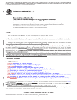 ASTM C937-23 REDLINE ASTM C937-23 - Standard Specification for Grout Fluidifier for Preplaced-Aggregate Concrete - Page 1 preview