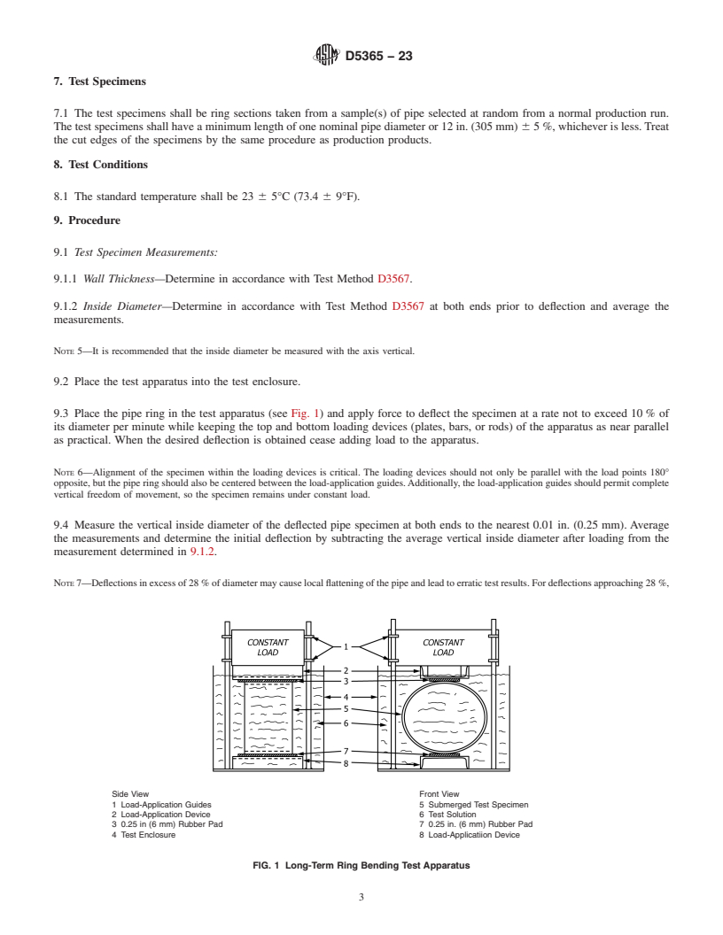 REDLINE ASTM D5365-23 - Standard Test Method for Long-Term Ring-Bending Strain of “Fiberglass”  (Glass-Fiber-Reinforced Thermosetting-Resin) Pipe