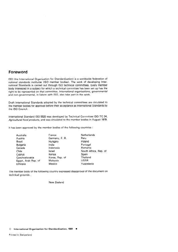 SIST ISO 5520:1995 ISO 5520:1981 - Fruits, vegetables and derived products — Determination of alkalinity of total ash and of water-soluble ash
Released:8/1/1981 - Page 2 preview