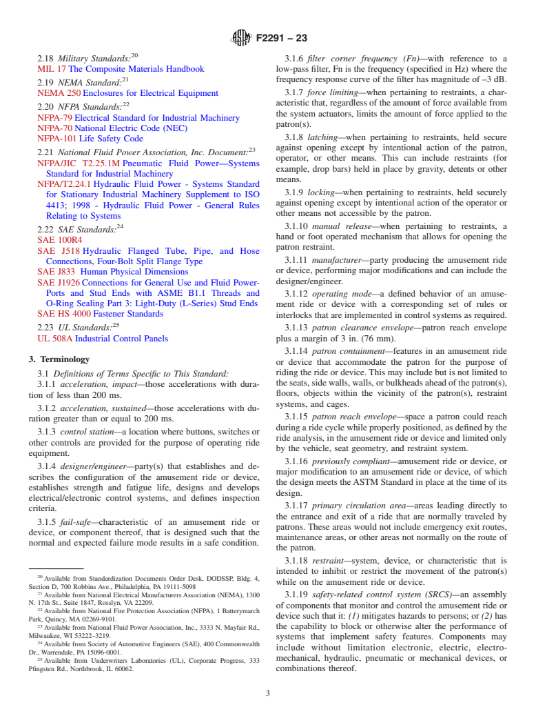 ASTM F2291-23 - Standard Practice for Design of Amusement Rides and Devices