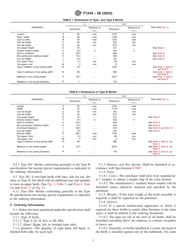 ASTM F1244-08(2023) - Standard Specification for   Berths, Marine