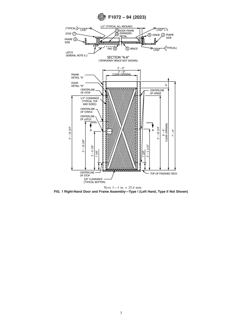 ASTM F1072-94(2023) - Standard Specification for Expanded-Metal Doors