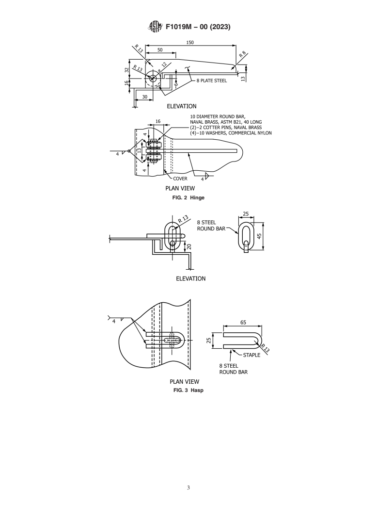 ASTM F1019M-00(2023) - Standard Specification for  Steel Deck Gear Stowage Box (Metric)