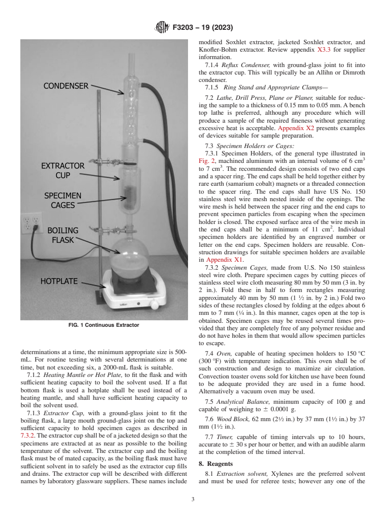 ASTM F3203-19(2023) - Standard Test Method for Determination of Gel Content of Crosslinked Polyethylene (PEX)  Pipes and Tubing