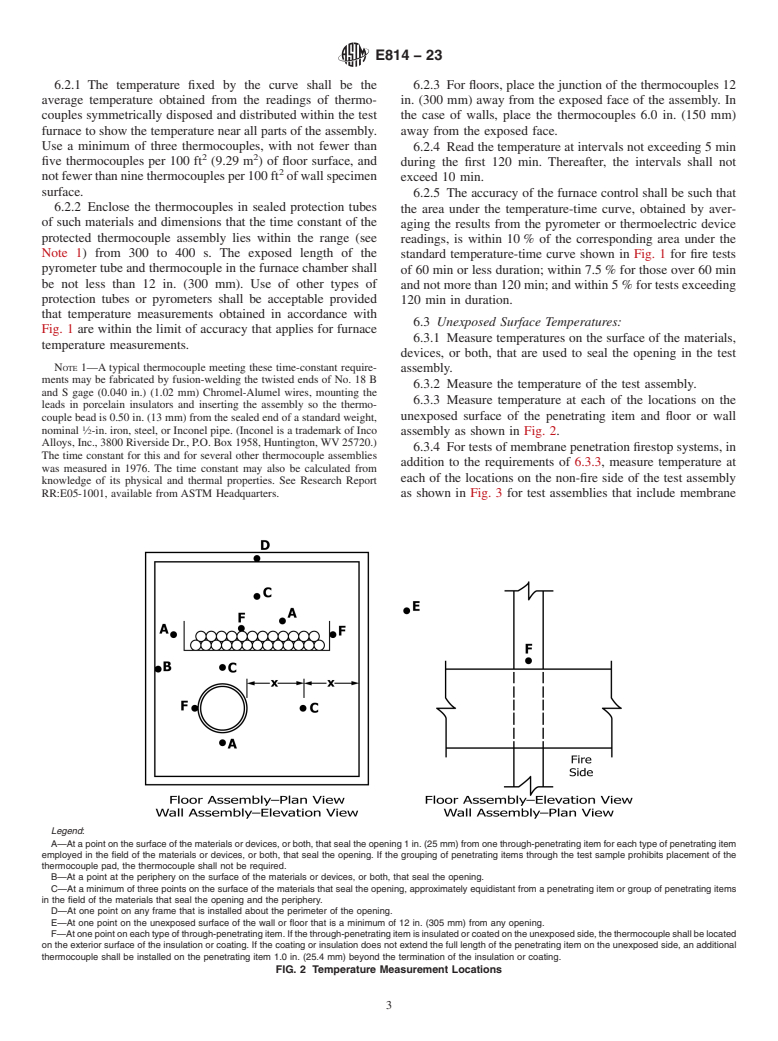 ASTM E814-23 - Standard Test Method for  Fire Tests of Penetration Firestop Systems