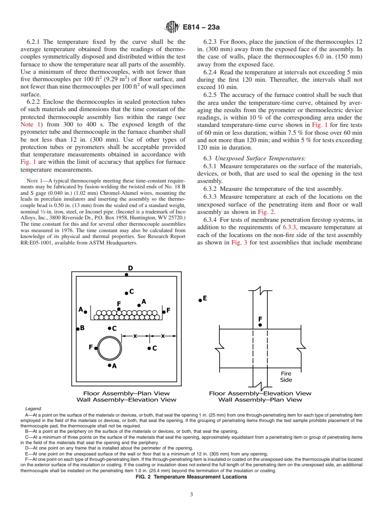 ASTM E814-23a - Standard Test Method for  Fire Tests of Penetration Firestop Systems