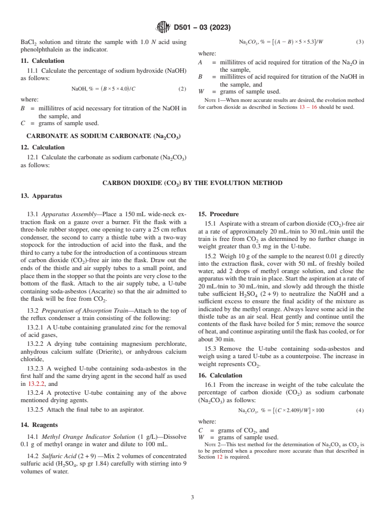 ASTM D501-03(2023) - Standard Test Methods of  Sampling and Chemical Analysis of Alkaline Detergents