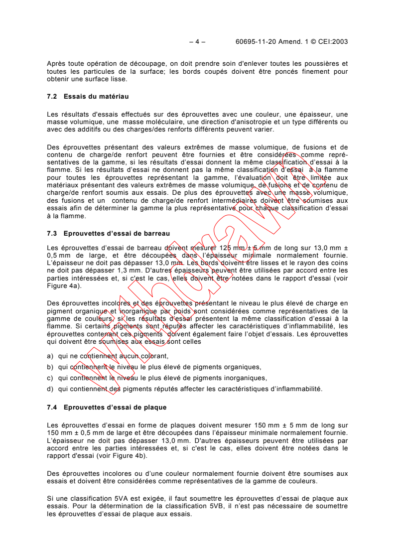 IEC 60695-11-20:1999/AMD1:2003 IEC 60695-11-20:1999/AMD1:2003 - Amendment 1 - Fire hazard testing - Part 11-20: Test flames - 500 W flame test methods
Released:6/26/2003 - Page 4 preview