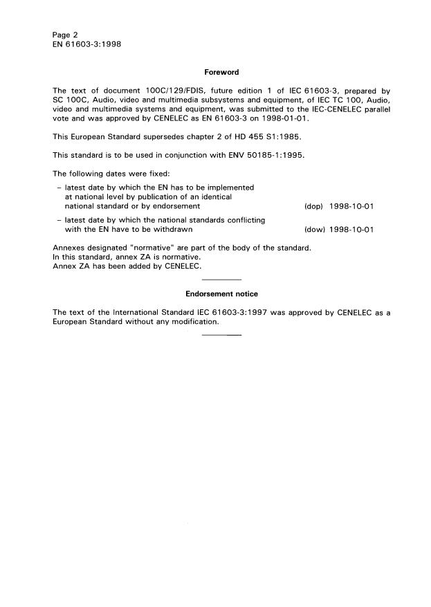 SIST EN 61603-3:1999 SIST EN 61603-3:1999 - Page 4 preview