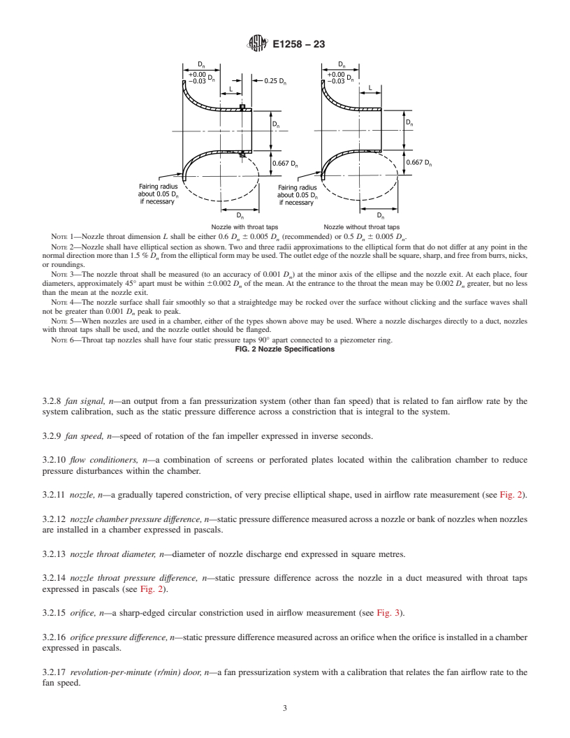 REDLINE ASTM E1258-23 - Standard Test Method for Airflow Calibration of Fan Pressurization Devices