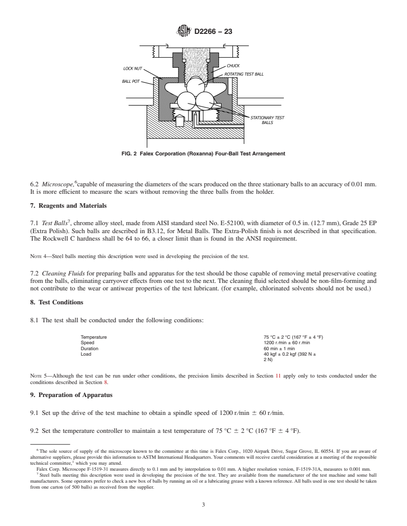 REDLINE ASTM D2266-23 - Standard Test Method for  Wear Preventive Characteristics of Lubricating Grease (Four-Ball  Method)