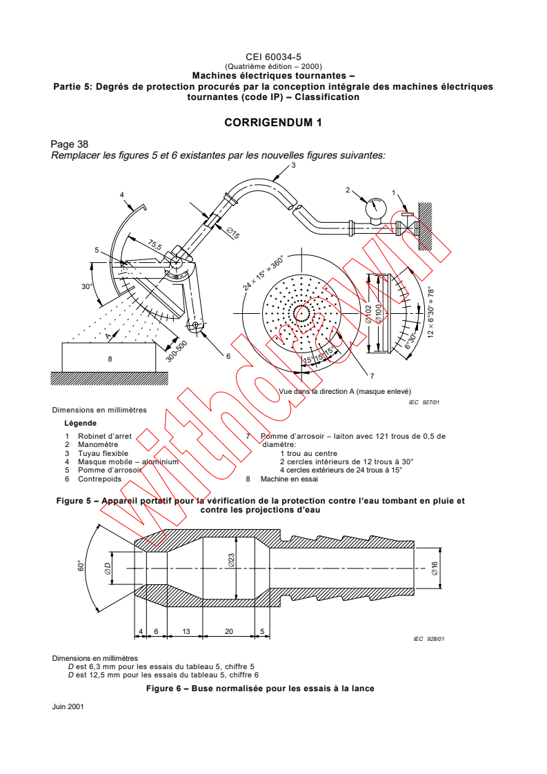 IEC 60034-5:2000/COR1:2001 - Corrigendum 1 - Rotating electrical machines - Part 5: Degrees of protection provided by the integral design of rotating electrical machines (IP code) - Classification
Released:6/11/2001