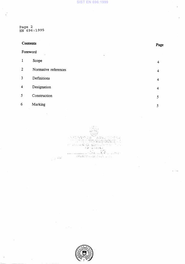 EN 696:1995 EN 696:1999 - Page 4 preview