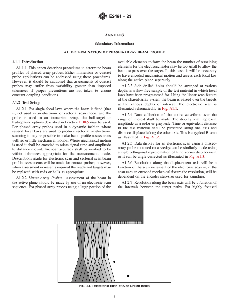 ASTM E2491-23 - Standard Guide for  Evaluating Performance Characteristics of Phased-Array Ultrasonic  Testing Instruments and Systems