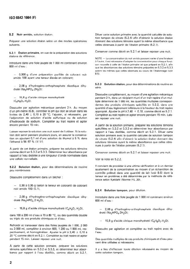 ISO 5542:1984 ISO 5542:1984 - Lait -- Détermination de la teneur en protéines -- Méthode au noir amido (Méthode pratique) - Page 4 preview