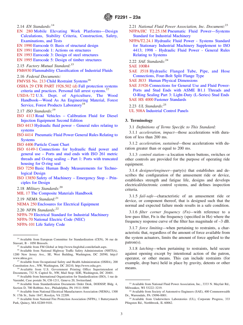 ASTM F2291-23a - Standard Practice for Design of Amusement Rides and Devices