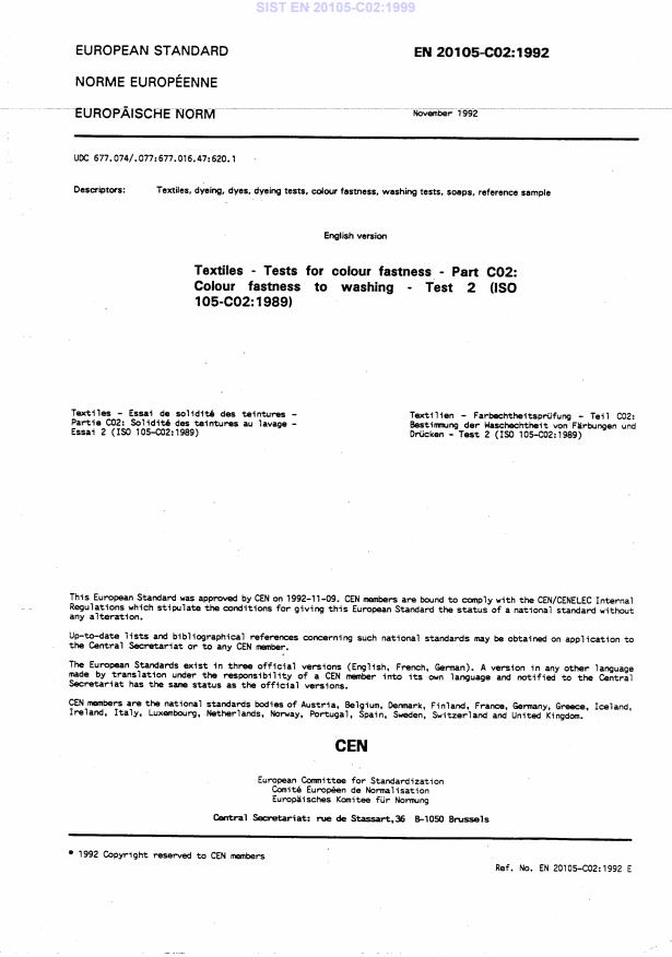 EN 20105-C02:1999