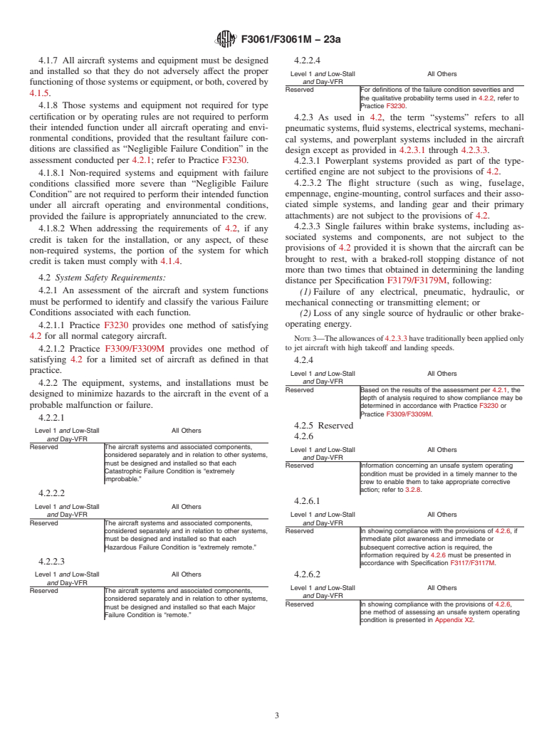 ASTM F3061/F3061M-23a - Standard Specification for Systems and Equipment in Aircraft