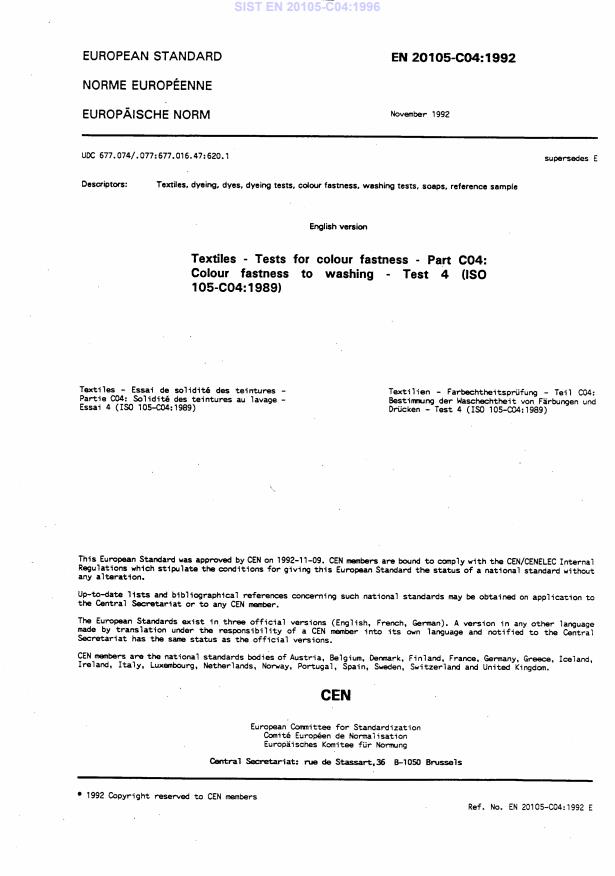 EN 20105-C04:1996