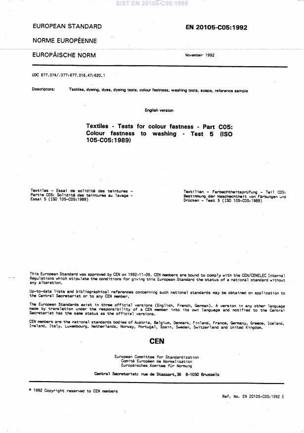 EN 20105-C05:1999