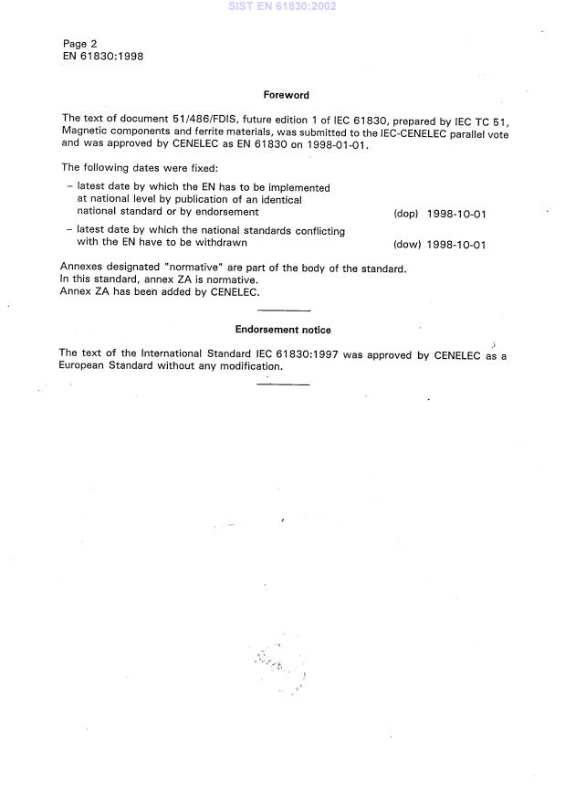 EN 61830:1998 EN 61830:2002 - Page 4 preview