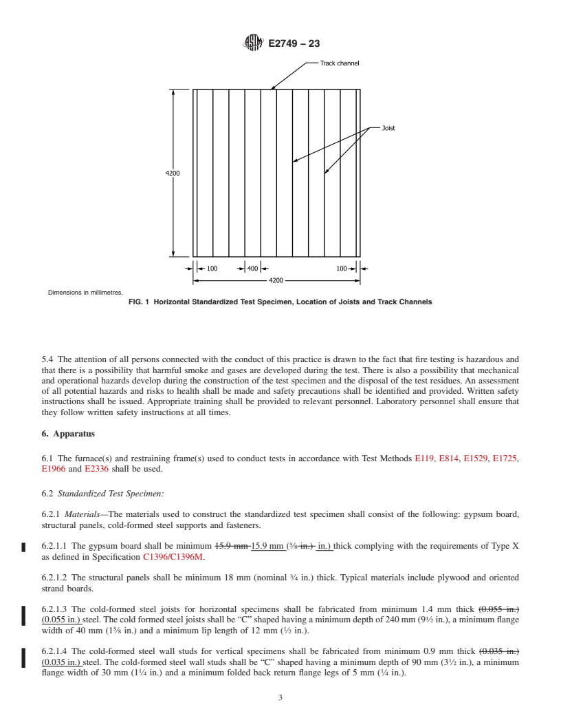REDLINE ASTM E2749-23 - Standard Practice for  Measuring the Uniformity of Furnace Exposure on Test Specimens