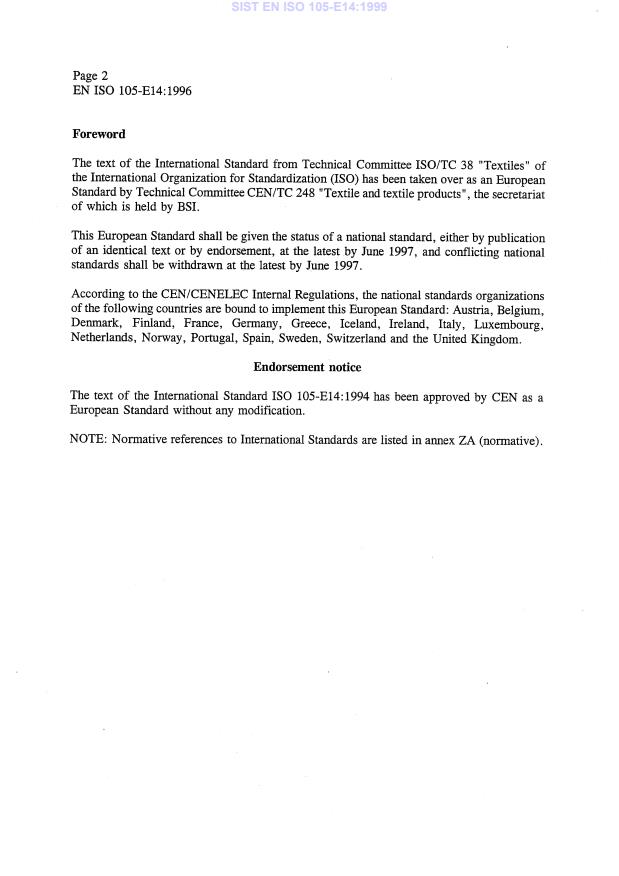 EN ISO 105-E14:1996 EN ISO 105-E14:1999 - Page 4 preview