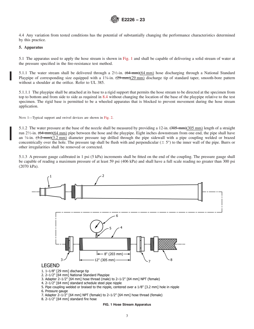 REDLINE ASTM E2226-23 - Standard Practice for  Application of Hose Stream