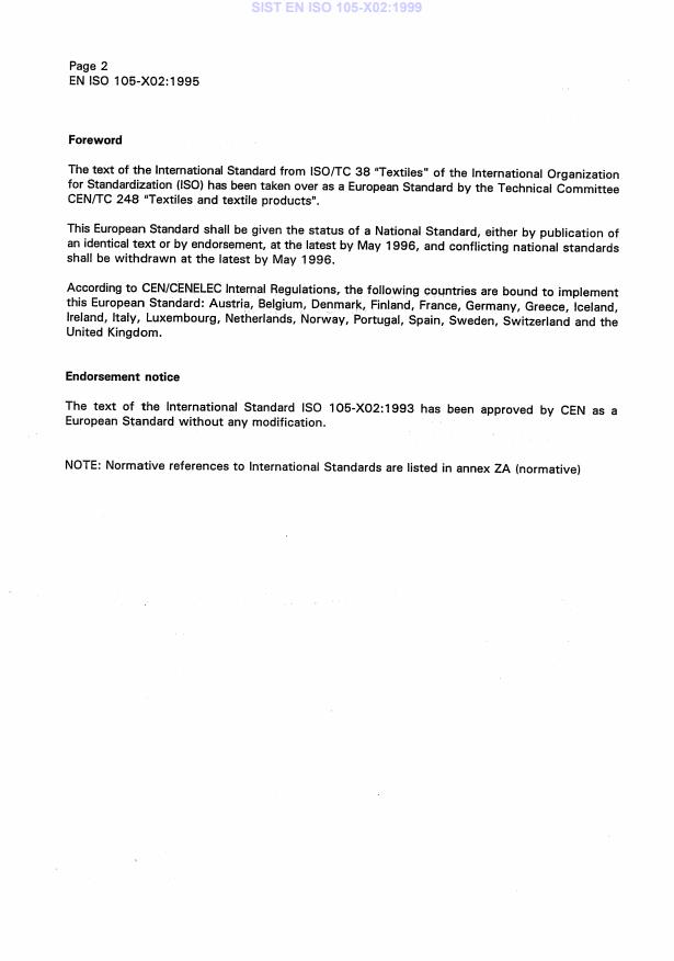 EN ISO 105-X02:1995 EN ISO 105-X02:1999 - Page 4 preview
