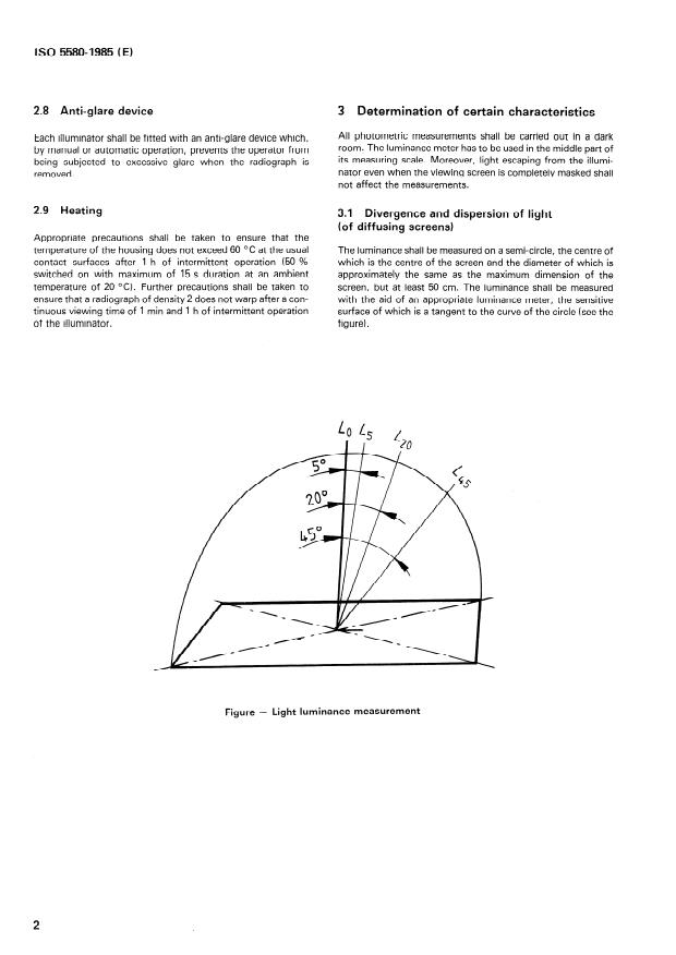 ISO 5580:1985 ISO 5580:1985 - Non-destructive testing -- Industrial radiographic illuminators -- Minimum requirements - Page 4 preview