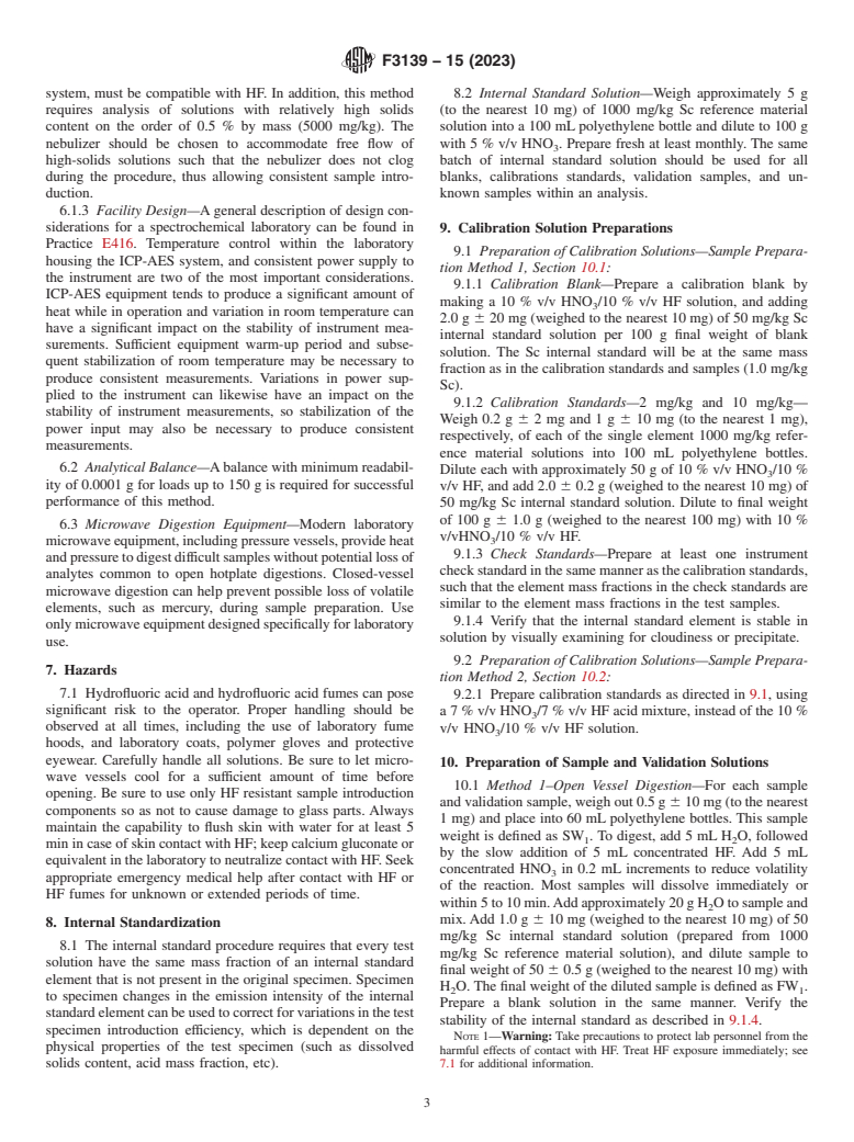 ASTM F3139-15(2023) - Standard Test Method for Analysis of Tin-Based Solder Alloys for Minor and Trace Elements  Using Inductively Coupled Plasma Atomic Emission Spectrometry