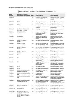 IEC 60061-3:1969/AMD60:2024 IEC 60061-3:1969/AMD60:2024 - Amendment 60 - Lamp caps and holders together with gauges for the control of interchangeability and safety - Part 3: Gauges
Released:2/14/2024
Isbn:9782832282410 - Page 4 preview