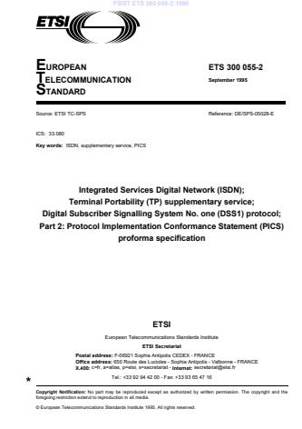 P ETS 300 055-2:1996