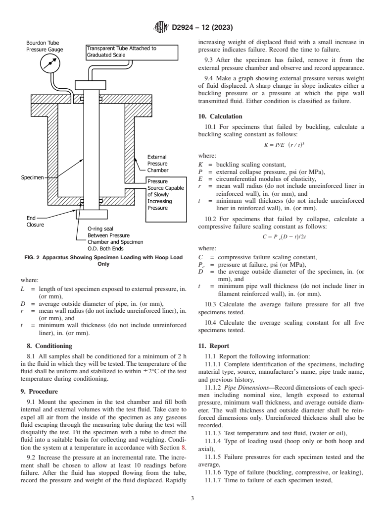 ASTM D2924-12(2023) - Standard Test Method for External Pressure Resistance of “Fiberglass”<brk  /> (Glass-Fiber-Reinforced Thermosetting-Resin) Pipe