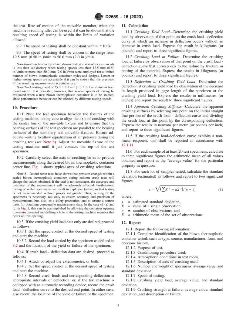 ASTM D2659-16(2023) - Standard Test Method for Column Crush Properties of Blown Thermoplastic Containers