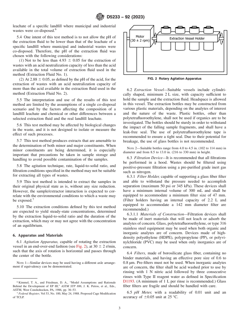 ASTM D5233-92(2023) - Standard Test Method for  Single Batch Extraction Method for Wastes