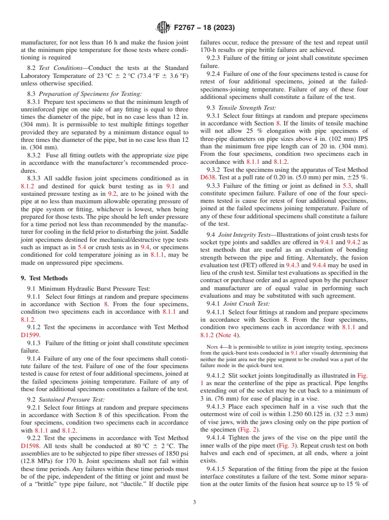 ASTM F2767-18(2023) - Standard Specification for  Electrofusion Type Polyamide-12 Fittings for Outside Diameter   Controlled Polyamide-12 Pipe and Tubing for Gas Distribution