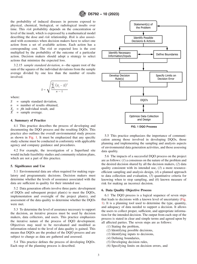 ASTM D5792-10(2023) - Standard Practice for  Generation of Environmental Data Related to Waste Management  Activities: Development of Data Quality Objectives