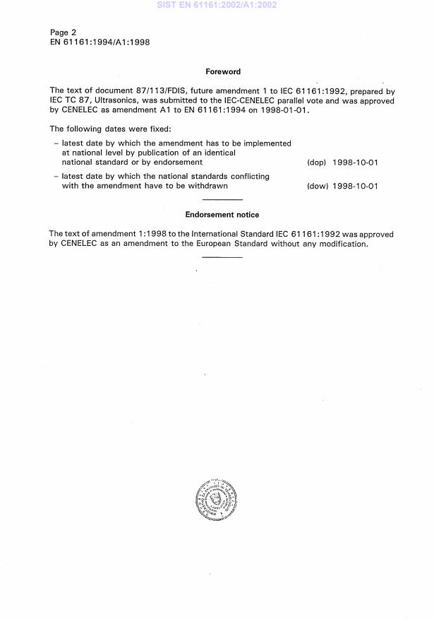 EN 61161:1994/A1:1998 EN 61161:2002/A1:2002 - Page 4 preview