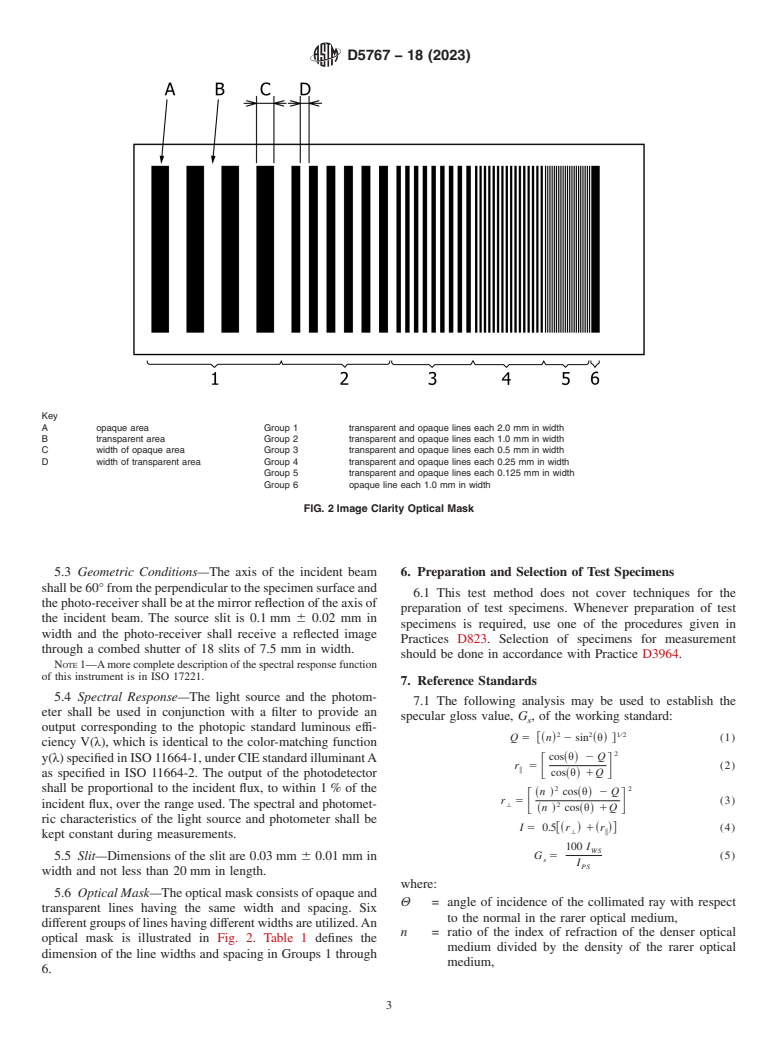 ASTM D5767-18(2023) - Standard Test Method for Instrumental Measurement of Distinctness-of-Image (DOI) Gloss  of  Coated   Surfaces