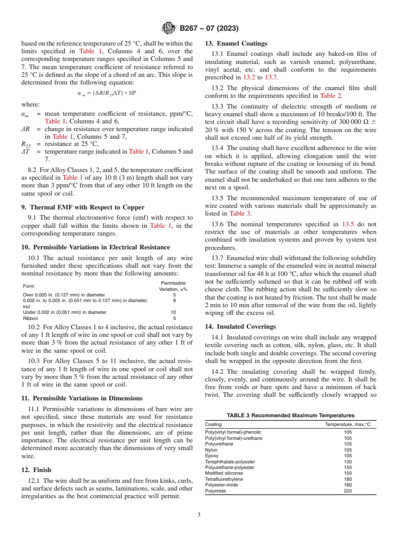 ASTM B267-07(2023) - Standard Specification for Wire for Use In Wire-Wound Resistors