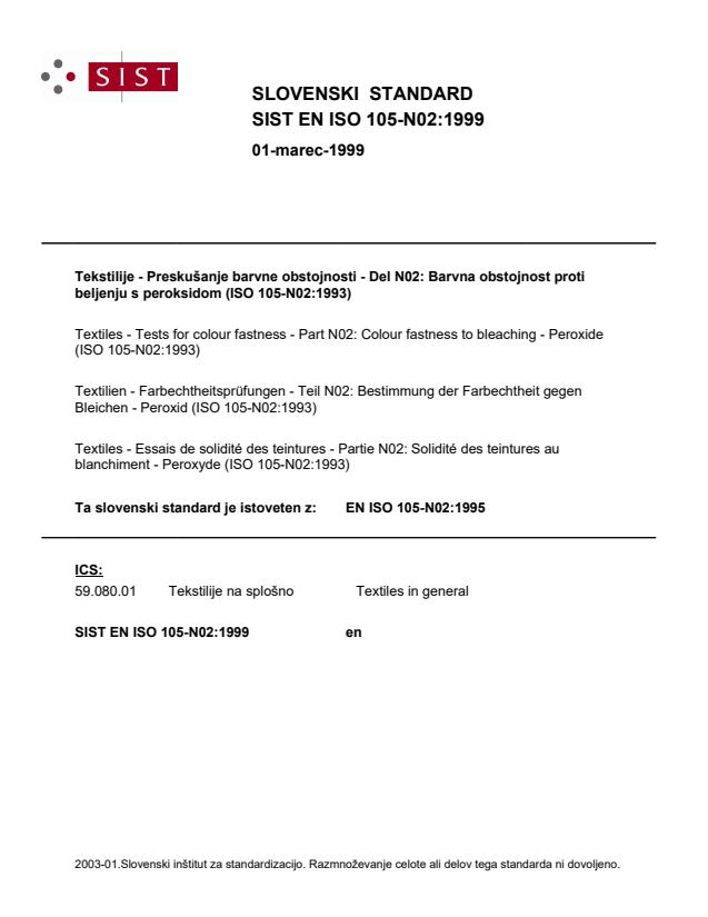 EN ISO 105-N02:1999