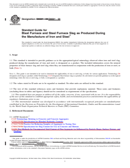 REDLINE ASTM D8021-23 - Standard Guide for Blast Furnace and Steel Furnace Slag as Produced During the  Manufacture of Iron and Steel