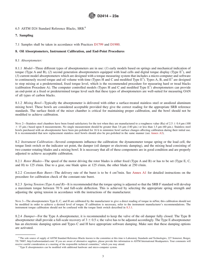 REDLINE ASTM D2414-23a - Standard Test Method for Carbon Black—Oil Absorption Number (OAN)